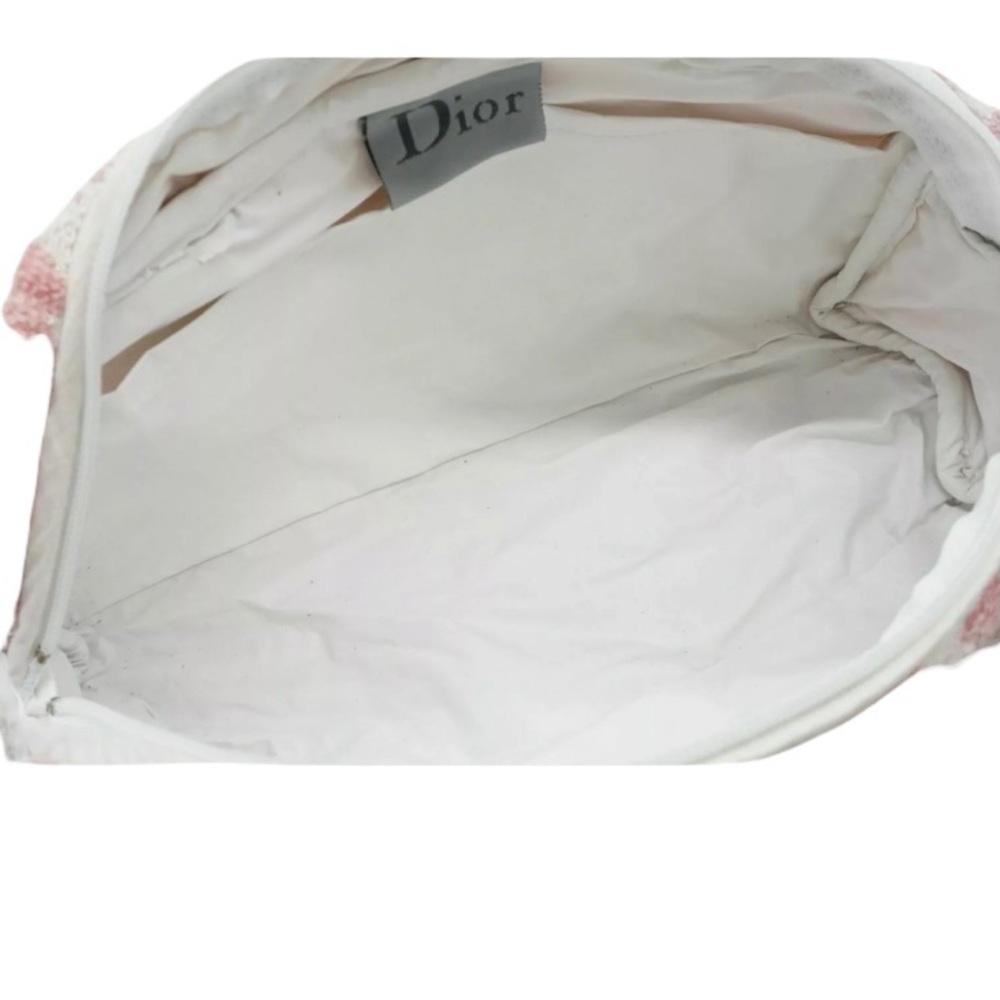 SOLD CHRISTIAN DIOR Vintage Y2K Pink & Ivory Terry Cloth Trotter Monogram Mini - Picture 10 of 11